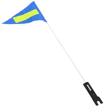 ROMISBABA Banderín Seguridad Bicicleta con Mástil Resistente y Compacto Fácil Instalación para Remolques Scooters y Bicicletas Bandera Azul con Tira Reflectante para Visibilidad y