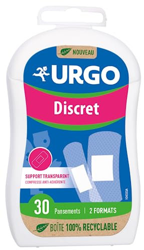 Urgo - Pansements Discret - Transparent et ultra-fin - 2 formats - 30 pansements