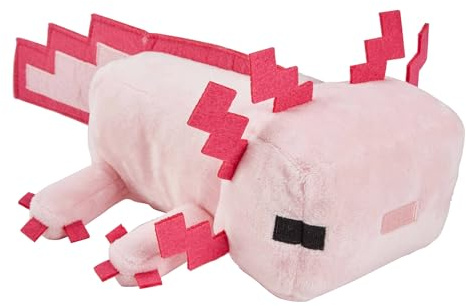 Minecraft Peluche Ajolote, juguete para niños y niñas +3 años (Mattel HBT42)