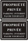 Andchi 2 Pièces d'Interdiction de Stationner pour Propriété Privée, Panneau en Métal Aluminium pour Cour de Maison, Panneau d'Avertissement Noir Classique, 25 x 35 cm