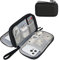 Simpolor Kabeltasche, Doppelte Schichte Elektronik Organizer Tasche für Kabel,Travel Kabel Organizer Elektronische Zubehör Case für Kabel, Powerbank, USB-Laufwerk, Ladegerät, Maus, SD Karten - Schwarz