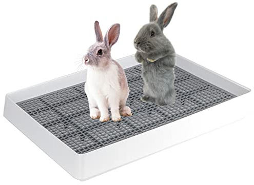 FHTONGE Extra Large Rabbit Litter Box, Low Entry Bunny Potty Trainer Tray