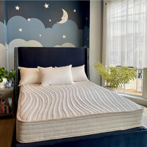 Ethical Mattress CO 10 Toxin-Free Hybrid Mattress, Made in The USA with Organic Cotton, Wool, Latex & Pocketed Coils (No Fiberglass or Polyfoams) Comfortable & Supportive Bed-in-Box - Full Size