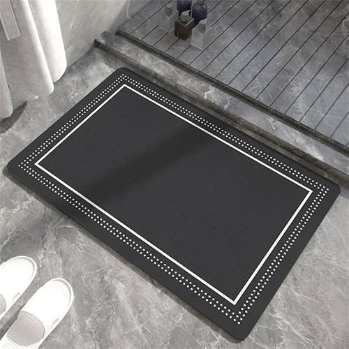 kewing Tapis de Bain en Pierre Diatomite à séchage Rapide Tapis de Sol Super Absorbant simplicité antidérapante carrés Mal placés Tapis de Salle de Bain