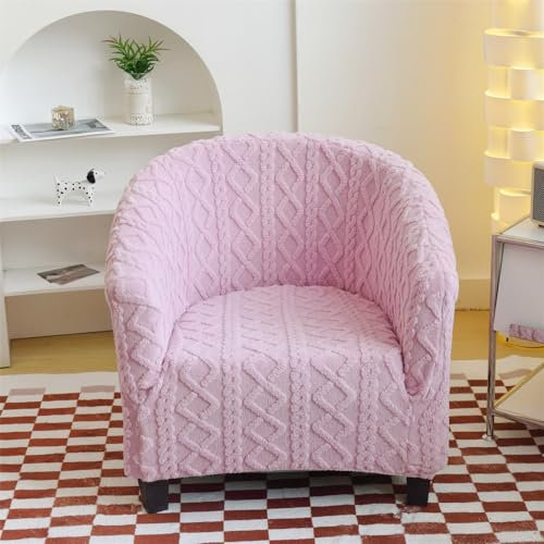 Highdi Housse de Fauteuil Jacquard épaisse et Moelleuse Cabriolet Chesterfield Housses de Fauteuil Extensible Antidérapant Housse de Chaise de Club Lavable Protecteur de Fauteuil (Rose)