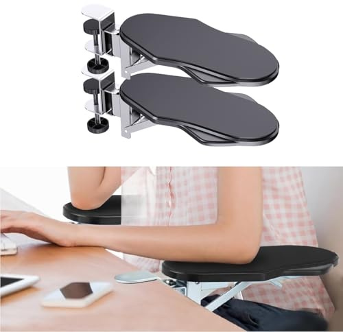 lomonmen 2 st ergonomiskt stativ för armstöd, datorskrivbordsarmstöd, 180° roterande skrivbordsförlängning, armstödsstöd och armbågsstöd för hemmakontor