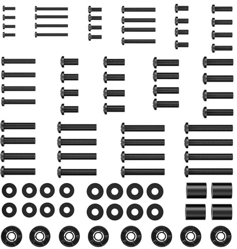 Supcline Kit de matériel de montage universel pour TV compatible avec la plupart des téléviseurs jusqu'à 100, comprend des vis TV M4 M5 M6 M8, des entretoises et des rondelles, fonctionne avec