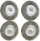 4 Pcs Rotary Steel Wire Wheel Brush,100mm Replacement Wire Brush Joint Cleaner Fit for EFB 400 and EFB 401 Blister Electric Joint Brush (Diameter 6mm Shank)