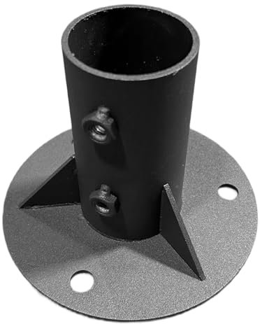 Remingtape Chain Link Fence Pole Floor Flange Metal Chain Link Fence Mailbox Accessories 78mm