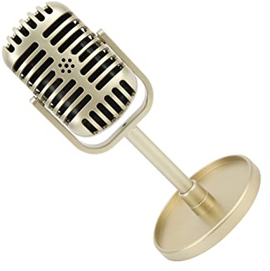 TOPINCN Faux Accessoire de Microphone pour la Pratique de la Photographie, Accessoire de Film Portable pour la Décoration de Jouets D'enfants, Micro de karaoké en Plastique pour les Spectacles de