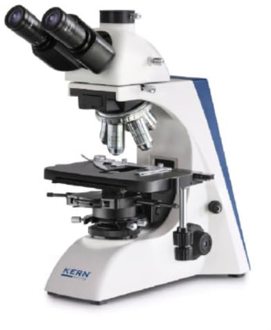 KERN Optics Infinity Plan Microscope à Contraste de Phase, Tube trinoculaire, Objectif 4x/10x/20x/40x/100x, halogène 20W, lumière transmise