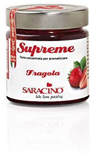 Saracino Supreme Pâte Alimentaire Concentrée Aux Fraises Fruits Pour Aromatiser - 200g