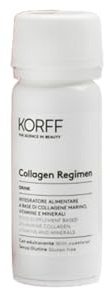 KORFF Collagen Regimen Drink 28 Giorni, Integratore Alimentare bevibile Senza Glutine, a base di Collagene marino idrolizzato, Vitamine e Minerali 28 flaconcini da 25 ml