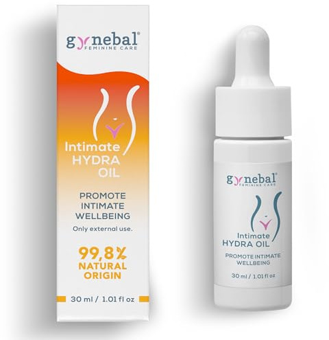 30 ml GYNEBAL Intimate HYDRA Oil - Olio Naturale che Rigenera e Idrata la Zona Vaginale Esterna - 5 Oli Naturali e Vitamina E - Secchezza Intima e Menopausa