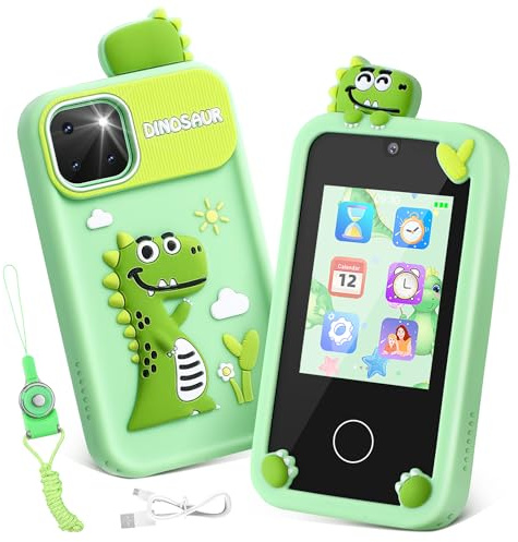 Juguete para teléfono Inteligente para Luckits Teléfono Celular para Pantalla táctil Reproductor MP3 teléfono móvil para pequeños Tarjeta TF de 32G niños de 3 a 8 años Regalo de cumpleaños y Navidad