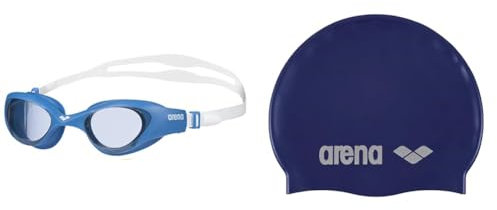 ARENA The One Anti-Fog Schwimmbrille Unisex für Erwachsene & Classic Unisex Silikon-Badekappe, Schwimmkappe für Frauen und Männer