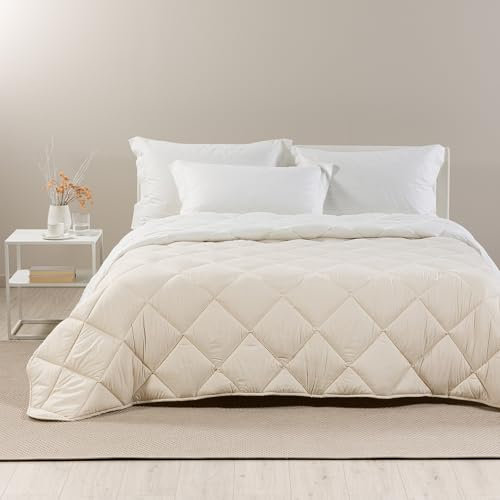 Caleffi - Piumone Matrimoniale Invernale 260x265 cm - Trapunta Matrimoniale Invernale per Inverno e Mezza Stagione - Copriletto in Microfibra Caldo e Morbido - Piumino Autunnale Made in Italy