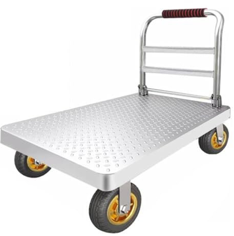 Carro de plataforma plegable resistente con ruedas giratorias de 360° para un fácil transporte, ideal para uso en casa, oficina, tienda y almacén (tamaño: 125 x 75 cm)