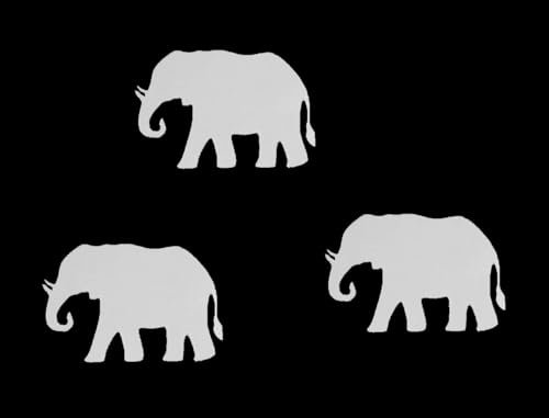 3 Elefanten reflektierendes Bügelbild Hotfix Applikation PES