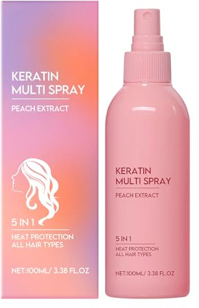 Spray para suavizar el cabello, gel suavizado 5 en 1, acondicionador de fragancia de larga duración, 100 ml, niebla hidratante, fácil de usar, ideal para hombres, mujeres, peinado, uso diario, ducha