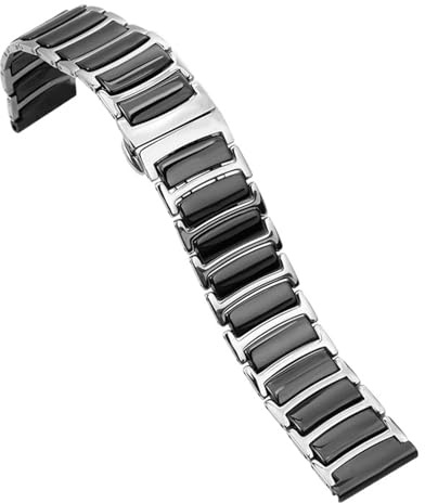 16 mm 18 mm 20 mm 22 mm keramiskt klockband Universal snabbkopplingsrem i rostfritt stål Vikbart spänne Armband