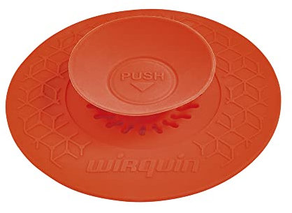 Wirquin 30722335 Bouchon et Filtre Universel Uppy adapté aux évacuations évier, lavabo, Baignoire, Rouge