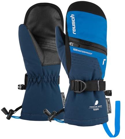 Reusch Lando R-TEX XT Junior Mitaines très chaudes, imperméables et respirantes, gants d'hiver, gants de ski, moufles pour enfants, adolescents, filles et garçons