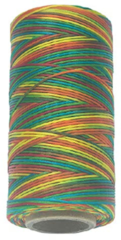 Anawakia 260 m Wax Thread Sewing Thread All-Purpose Waxed Leather Thread Cord Leather Yarn Sewing Craft Saddle Thread Thread Diameter 0.8 mm (Multi-Coloured)