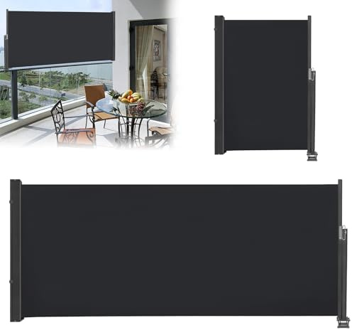 ACXIN Toldo lateral extensible, protección visual contra el viento, toldo de pared lateral, tela para terraza y balcón, (100 x 300 cm, antracita)