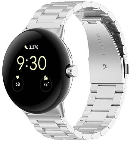 Chofit armband, Kompatibla med Google Pixel Watch 2/Pixel Watch, metallarmband i rostfritt stål, ersättningsband för Pixel Watch-smartklocka, Klassisk