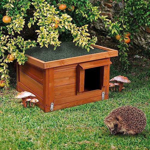 URBNLIVING Hedgehog Kleine Haustiere Hamsterhaus Holz Garten Natur Winterschlaf Gehäuse Unterschlupf Stall Futterstation Haus und Lebensraum