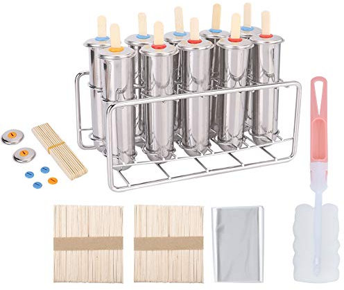 Kit de Moldes para Helado, Kit de Moldes para Paletas de Helado de Acero Inoxidable 304 para el Hogar, Molde para Helado