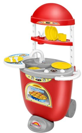 Globo Giocattoli - Cucina Giocattolo Trasportabile con 12 Accessori Inclusi, GrandSoleil 41868