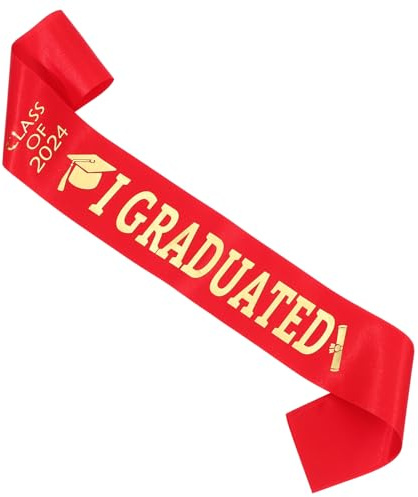 MAGICLULU Banda De Graduación 2024 Faja De Fiesta Para Graduación Accesorio Elegante