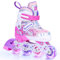 Inliner Skates Kinder Rollschuhe mit Beleuchteten Rädern Roller Skates bis zu 4 Größen Verstellbar Schuhe mit Rollen für Kinder Mädchen Jungen Teenager Anfänger Damen Herren (Rosa, M)