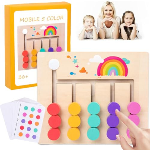 Montessori Spielzeug ab 3 4 5 6 Jahre Junge Mädchen, Holz Montessori Spielzeug Holzspielzeug Lernspiele Labyrinth Activity Board, Kinderspielzeug Sortierspiel, Holzspielzeug für Mädchen
