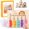 Montessori Spielzeug ab 3 4 5 6 Jahre Junge Mädchen, Holz Montessori Spielzeug Holzspielzeug Lernspiele Labyrinth Activity Board, Kinderspielzeug Sortierspiel, Holzspielzeug für Mädchen