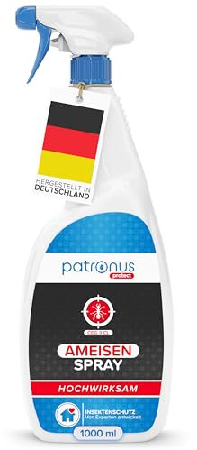 Patronus Ameisen-Spray für drinnen & draußen 1000ml - effektives Ameisenmittel mit Sofortwirkung - zur Abwehr von Ameisen für Haus & Garten - hochwirksam und laborgeprüft