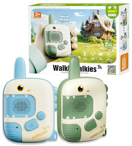 DQMOON Spiele ab 3 4 5 6 Jahre, 2 PCS Walkie Talkies Kinderspielzeug ab 3-8 Jahre Outdoor Spiele für Kinder Geburtstag Weihnachten Geschenkideen Funkgerät Spielsachen Walki Talki für Kinder 4-8 Jahre