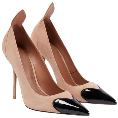 FgdeupY Tacchi Alti da Donna Punta a Punta Chiusa Stiletto Abito da Ufficio Classico Décolleté da Sposa Scarpe da Ballo Sexy,Nero,45 EU