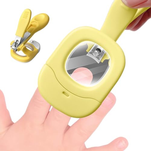 Coupe-ongles pour bébé - Loupe lumineuse - Coupe-ongles pour bébé - Outil de soin anti-éclaboussures pour filles en déplacement à la maison