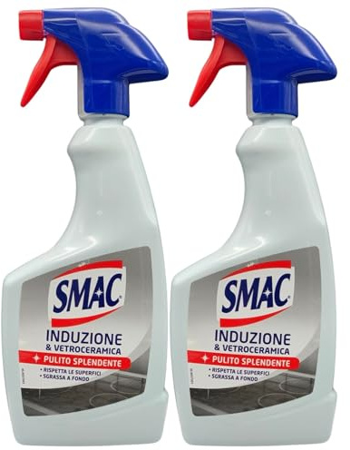 2x Detergente Spray INDUZIONE & VETROCERAMICA Per Un Pulito Splendente. Rispetta Le Superfici, Sgrassa a Fondo 500ml