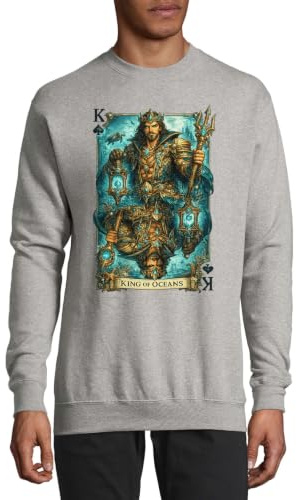 Regal Ruler of the Ocean Depths bomullströja sweatshirt pullover jumper grå