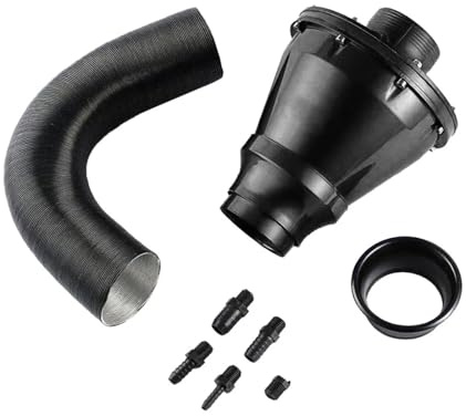 Filtro De Aire Con Cabezal Seta Fuelle Entrada Energía Universal 3 Pulgadas/76mm Embellecedor Limpiador Frío Alto Flujo Para Coche SUV Tubería Inducción(Black)