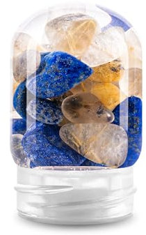 VitaJuwel GemPod INSPIRATION | Edelsteinmodul für VitaJuwel Flaschen und Karaffen mit Lapislazuli & Rutilquarz