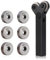 7tlg Stahl Rändelrad Rändelwerkzeug Knurling Werkzeug Diagonal Rad Lineare Knurl Satz 0.5mm 1mm 2mm