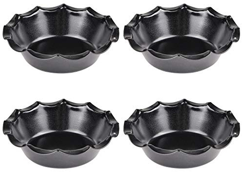 Webake Mini Pie Pan Set of 4, Nonstick 5 Inch Pie Plate Baking Dish with Ruffled Edge, Individual Round Bakeware Pie Tins for Toaster Oven Air Fryer Insta Pot