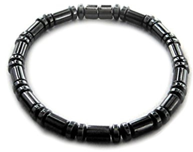 Accents Kingdom Men's Magnetic Hematite Cylindrical Bead Bracelet, 7.5
