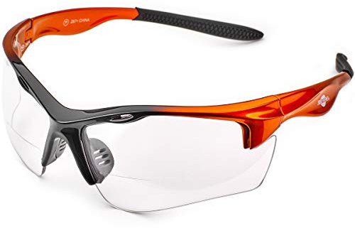 ToolFreak Gafas de seguridad bifocales Rebel clasificadas a UKCA, UKNI, CE EN166, accesorios incluidos (Lente transparente + 2.5)