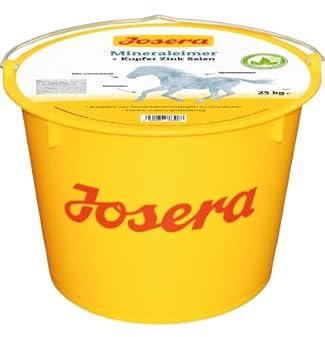 JOSERA Mineraleimer Pferd (1 x 25 kg) | hohe Ausstattung an Kupfer, Zink und Selen | Starke Knochen & Gelenke | Mineralfuttermittel für Pferde